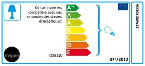 Spot à piquer Gu10 Ada extérieur, INSPIRE, max 28 W noir aluminium