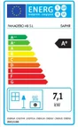Poêle à bûche PANADERO Poele a bois saphir ecodesign noir, 7.1 kW
