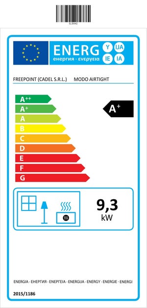 Poêle à granulés FREEPOINT Modo airtight double box noir 9.3 kW