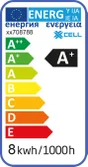 Ampoule d125 led fil droit gris e27 8w 4000k XXCELL