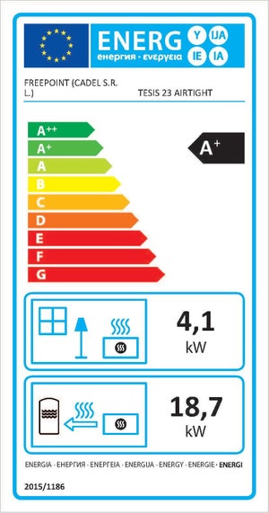 Thermopoêle à pellets Tesis 23, FREEPOINT, 22.8 kw blanc