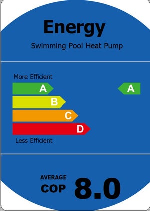 Pompe à chaleur pour piscine PAC INVERTER R32 BLANCHE 08M 8000 W