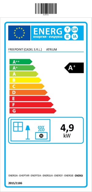 Poêle à granulés FREEPOINT Atrium 5 airtight blanc 5.2 kW