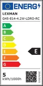 Ampoule led à filament opaline sphérique E14 40 W, LEXMAN
