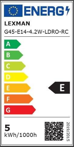 Ampoule led à filament opaline sphérique E14 40 W, LEXMAN