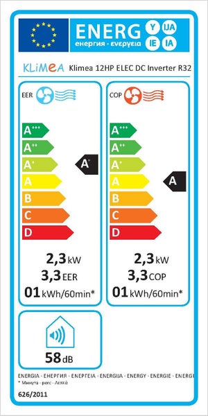 Climatiseur monobloc réversible KLIMEA 12hp elec, 3100 W