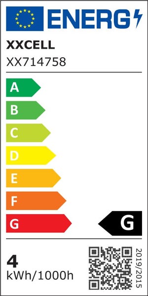 Ampoule led deco meteores, globe 125mm, E27, 470Lm, 1800K blanc très chaud, noir/or, XXCELL
