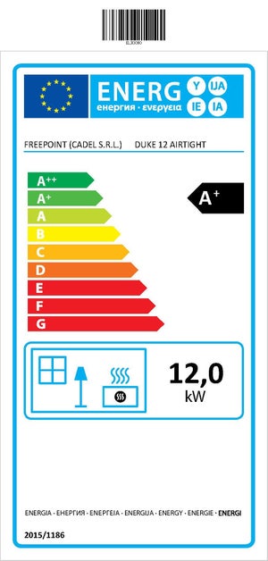 Poêle à granulés FREEPOINT Duke airtight gris 12 kW