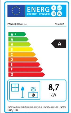 Poêle à bûche PANADERO Poele a bois nevada ecodesign noir, 8.7 kW