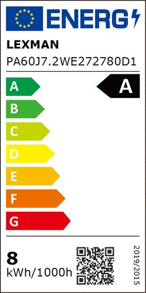 Ampoule led à filament E27, 1521Lm = 7.2W, LEXMAN