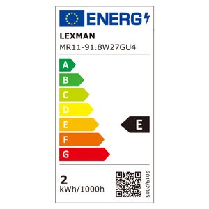 Ampoule led, réflecteur GU4, 184lm = 20W, blanc chaud, LEXMAN