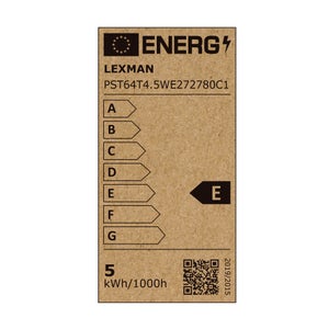 Ampoule led déco, filament carbone, Edison, E27, 500lm, blanc chaud, LEXMAN