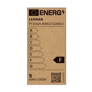 Ampoule led déco, filament carbone, tube, E27, 500lm, blanc très chaud, LEXMAN