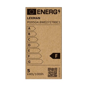 Ampoule led déco, filament carbone, globe 95mm, E27, 500lm, blanc chaud, LEXMAN