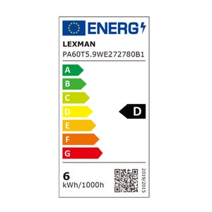 Ampoule led E27, 806lm = 60W, blanc chaud, LEXMAN