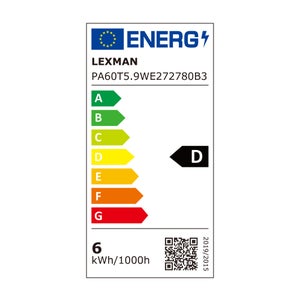 Lot de 3 ampoules led, E27, 806lm = 60W, blanc chaud, LEXMAN