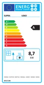 Poêle à bûche Usko, 8.7 kW, noir
