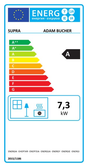 Poêle à bûche Adam bucher noir, 7.3 kW
