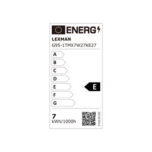 Ampoule led à filament, LEXMAN E27 806Lm = 7W, cuivré