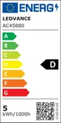 Tube led t26 e14 transparent 55 w 4000 k OSRAM