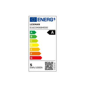 Ampoule led edison verre e27 4,9w=75w 1055lm claire 4000k classe a LEXMAN