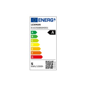 Ampoule led standard verre e27 5w=75w 1055lm depolie 4000k classe a LEXMAN
