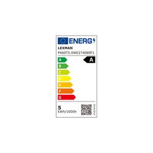 Ampoule led standard verre e27 5w=75w 1055lm claire 4000k classe a LEXMAN