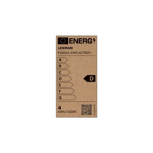 Ampoule led globe 60mm deco e14 4,2w=40w 470lm 2700k ambre LEXMAN