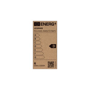 Ampoule led globe 125mm e27 7,8w=60w 806lm 2700k ambre LEXMAN