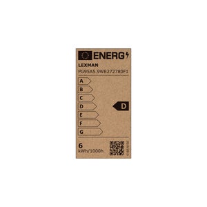 Ampoule led globe 95mm e27 7,8w=60w 806lm 2700k ambre LEXMAN