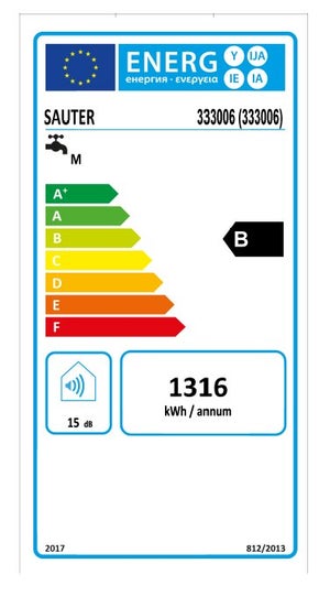 Chauffe-eau électrique plat horizontal/vertical SAUTER 80L