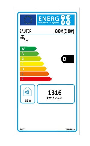 Chauffe-eau électrique plat horizontal/vertical SAUTER 40L