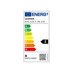 Ampoule led R7S, 850lm = 63W, LEXMAN