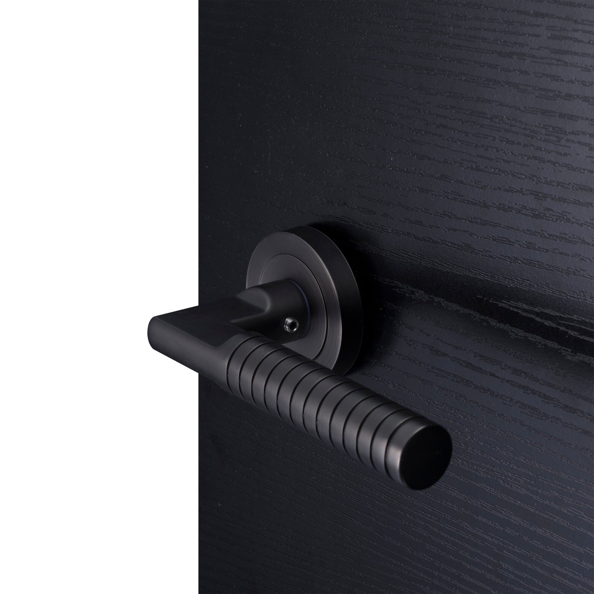 Poignées De Porte Sur Rosaces Horus Midi Noir - FAPIM - Neuf Sous Emballage