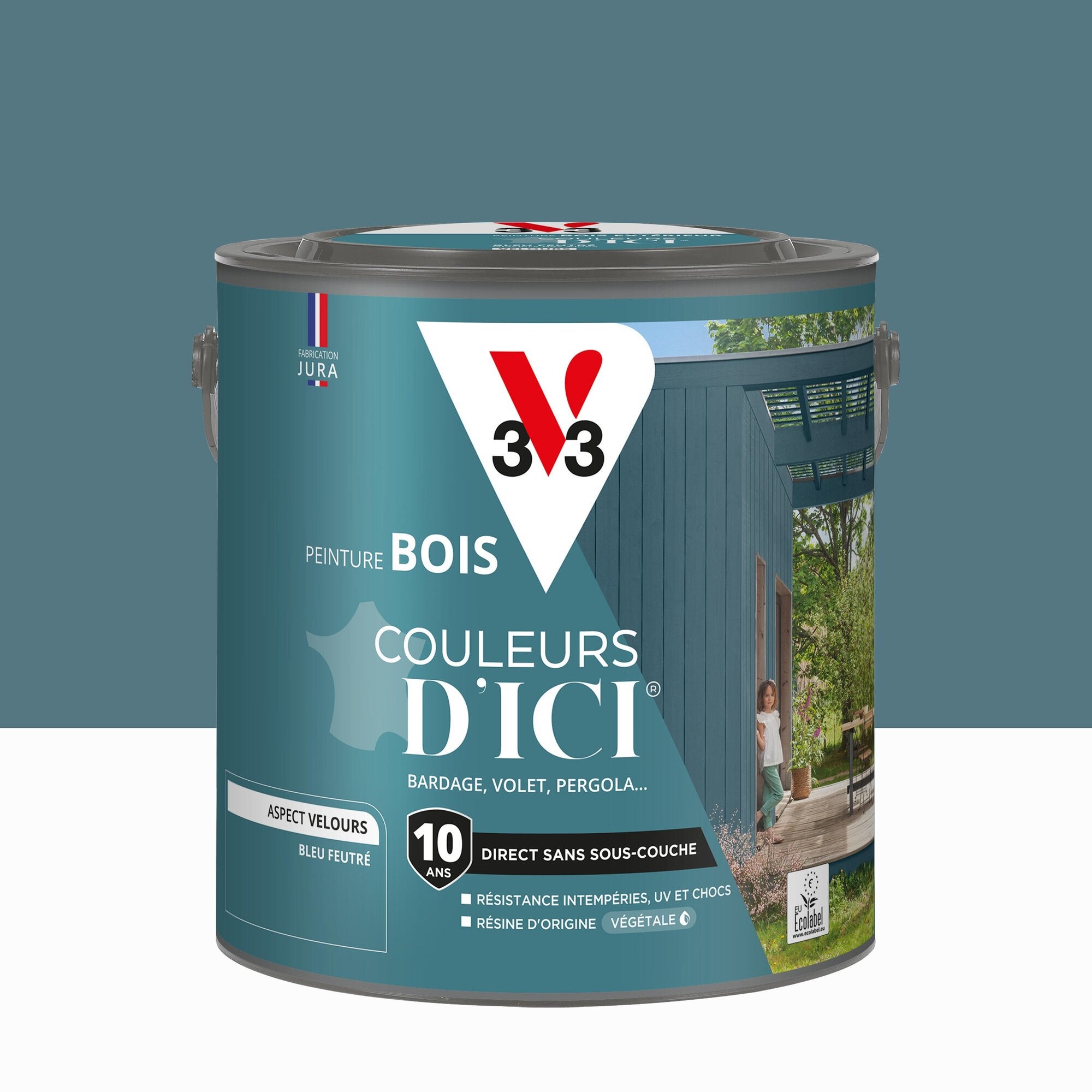 Peinture bois V33 Climats Extrêmes Satin Vert Basque pas cher